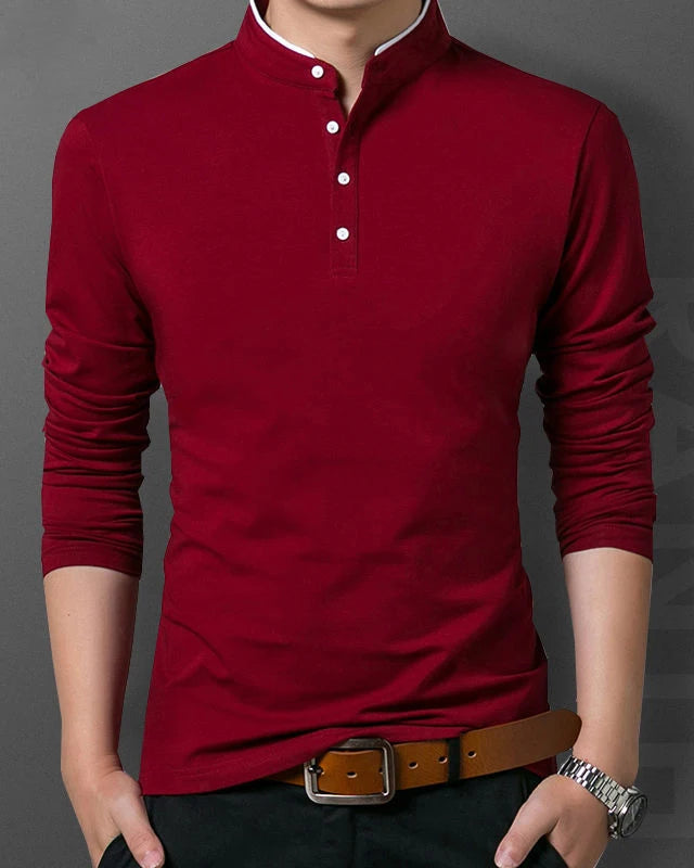 Classic Mandarin Henley