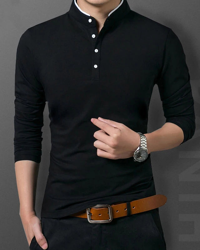Classic Mandarin Henley